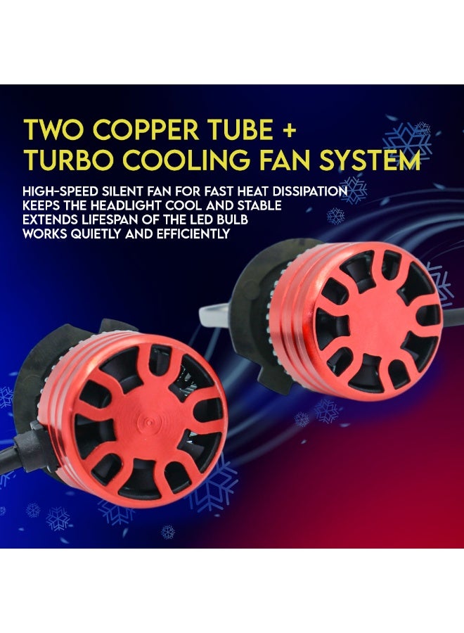 Pack of 2 DF-30 360° High Power LED Headlight Bulbs – 9005 | 60W | Single Beam | 6000K Without Driver | 6-Month International Warranty - Image 4